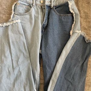 multi color jeans